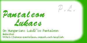 pantaleon lukacs business card